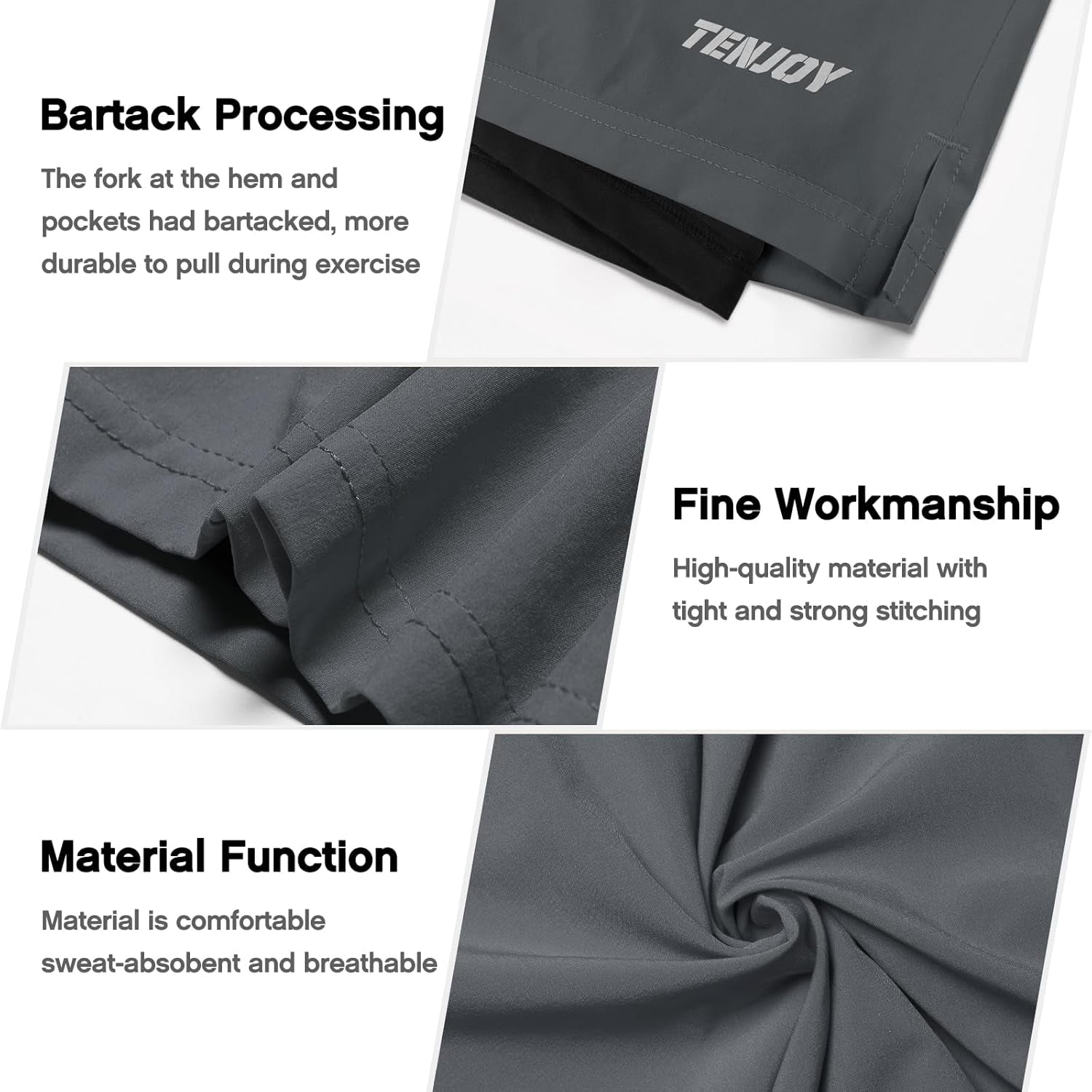 Men'S 2 in 1 Running Shorts 5 in or 7 in Quick Dry Gym Athletic Workout Shorts for Men with Phone Pockets